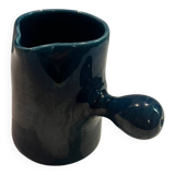 Blue ceramic milk jug