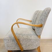 Fully Restored Vintage Lounge Arm Chair by Jindrich Halabala H-237, 1950’s