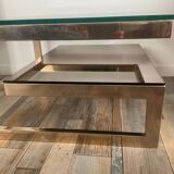 Table Basse « G » par Belgo Chrom plaqué Or 23kt