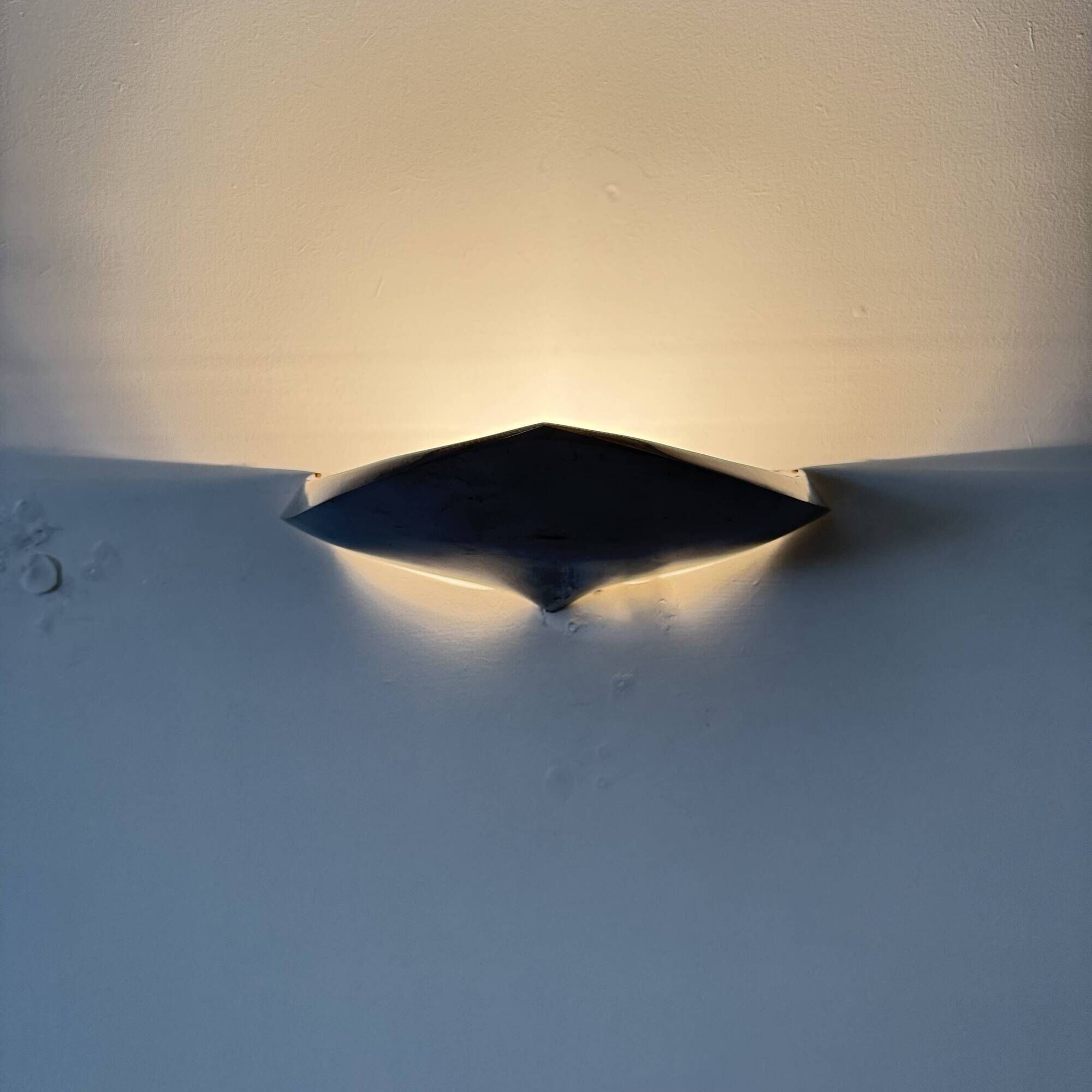 Modern French Polished Chrome wall Lamp by LG, Paris France