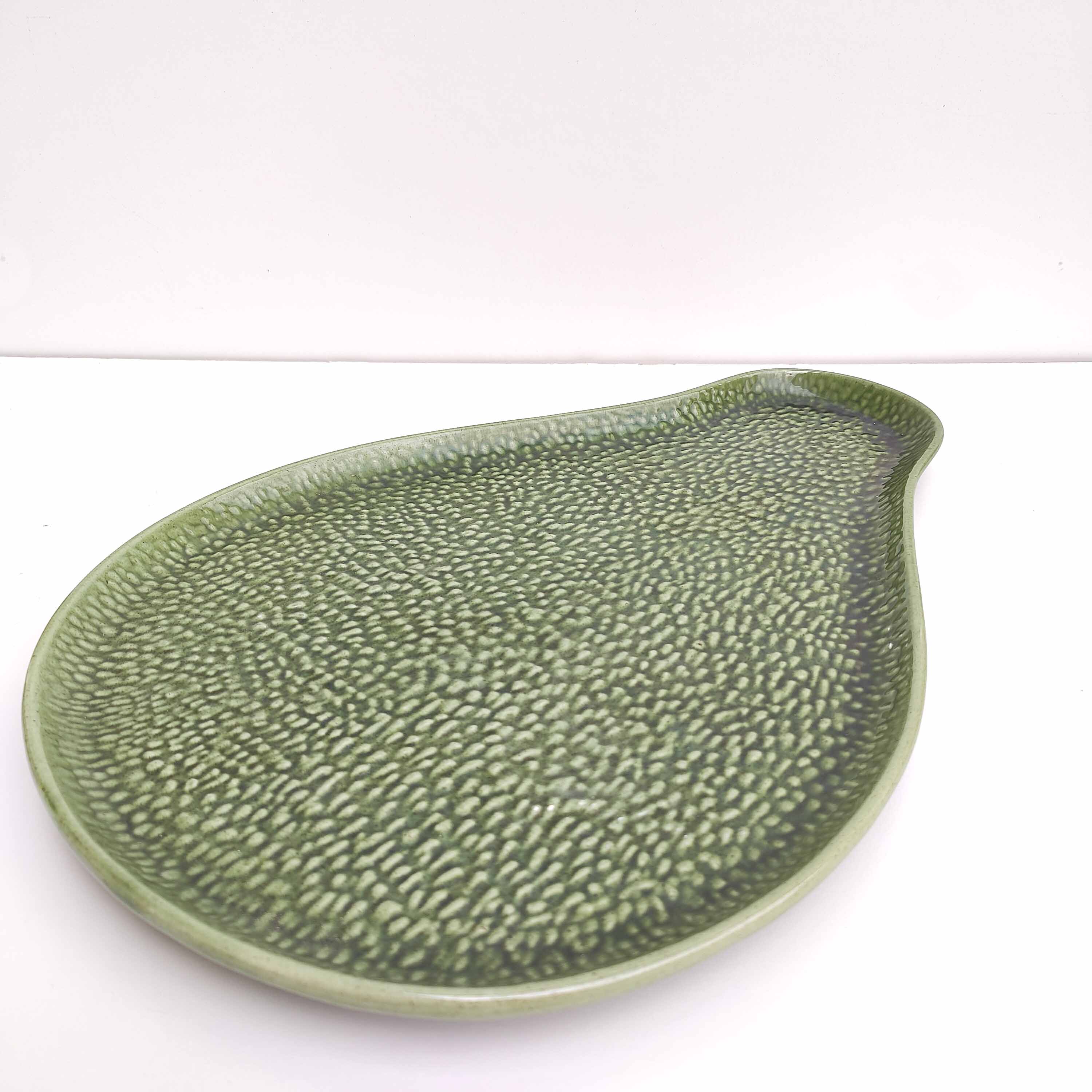 Large ceramic dish avocado shape