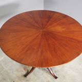 Round mahogany table , 1950