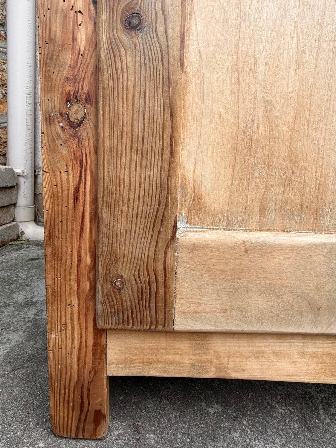 Vintage wooden wardrobe from 1940.