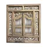 Miroir marocain en bois sculpté 90x80cm