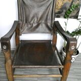 Chair called Safari wooden and leather, 1950s