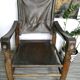 Chair called Safari wooden and leather, 1950s