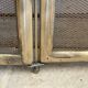 Vintage brass fireplace screen, folding spark guard with 4 panels,