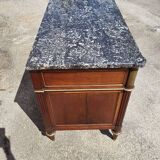 Louis xvi mahogany chest of drawers with 3 drawers from the 19th century
