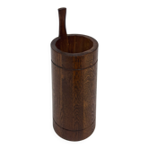 Vintage umbrella stand holder oak basket storage design 60's minimalist