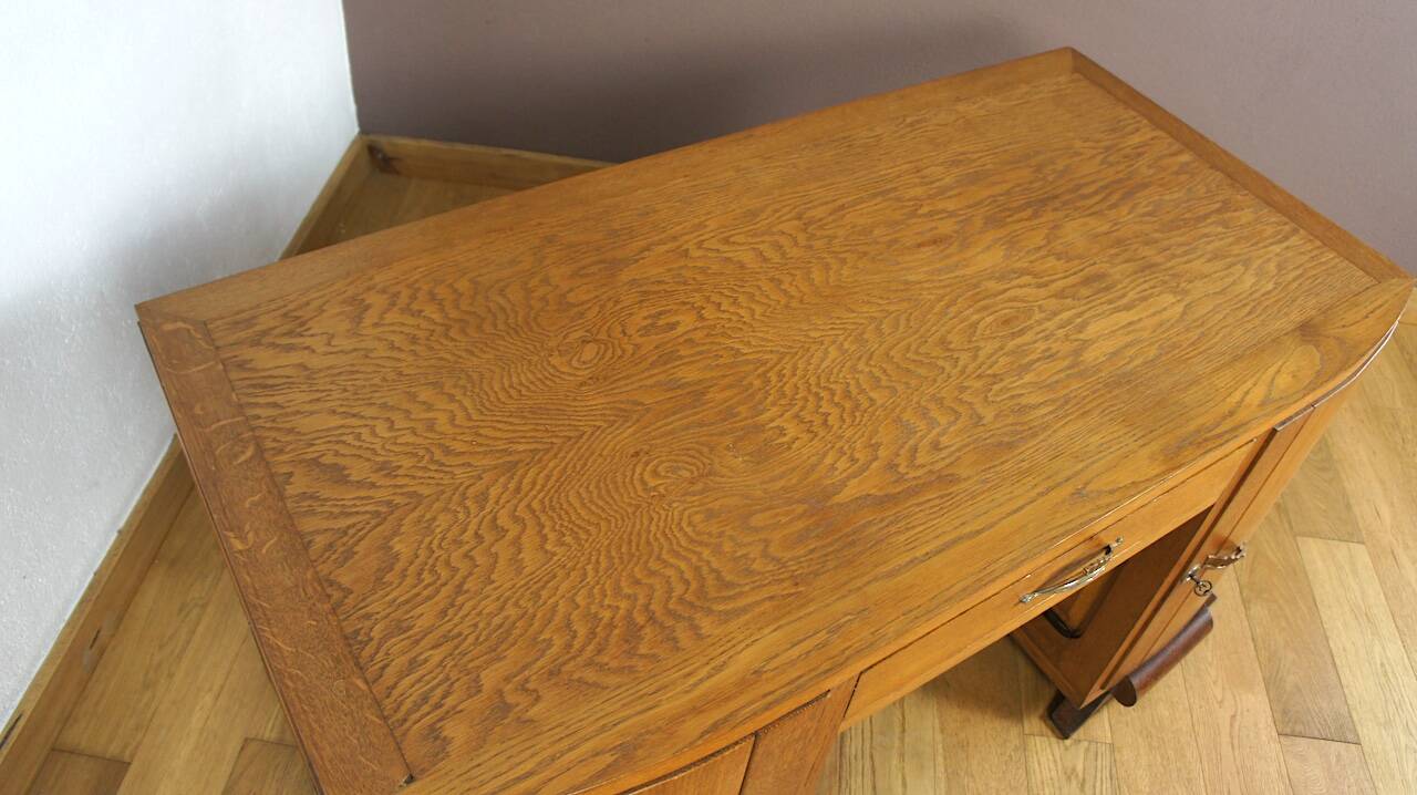Bureau Art-Déco galbé 1930-1940