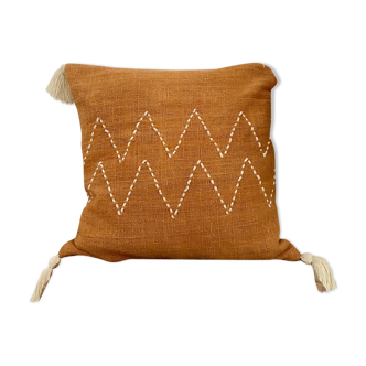 Housse de coussin bohème zak ocre