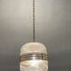 Vintage italian glass light pendant lamps, set of 2