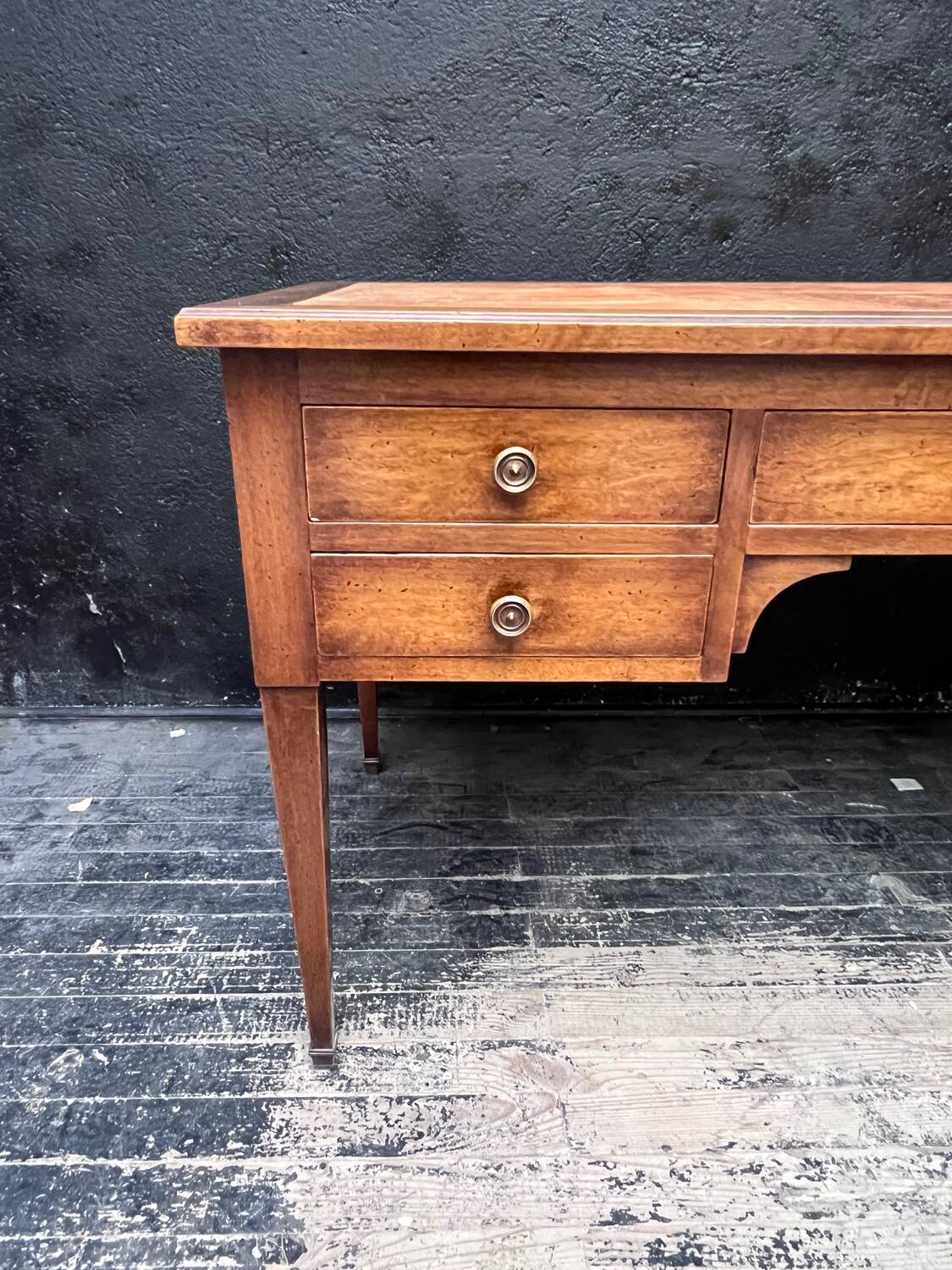 Antique walnut desk with pull-out drawers