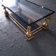 1970s Glass Coffee Table with Horse Heads