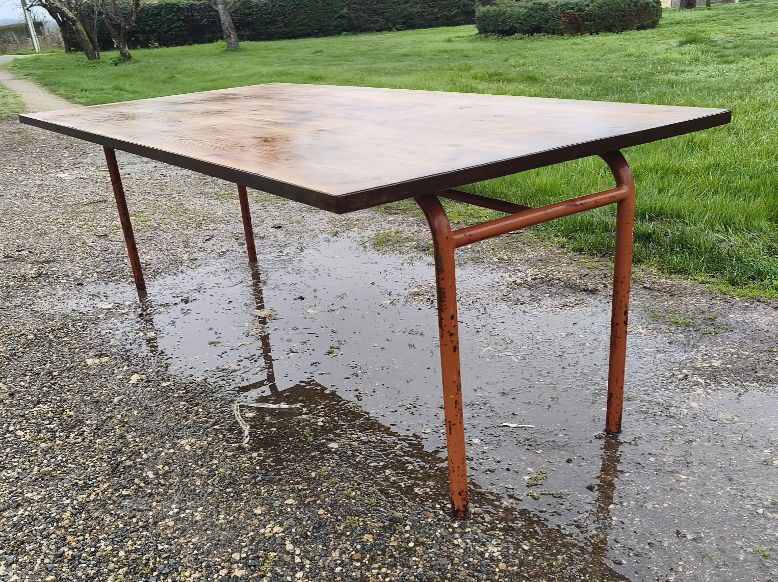 Industrial Table Iron and Wood