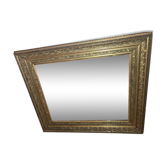 Miroir étain vintage cadre doré