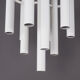 Space age ceiling lamp in white metal by temde, 1970s