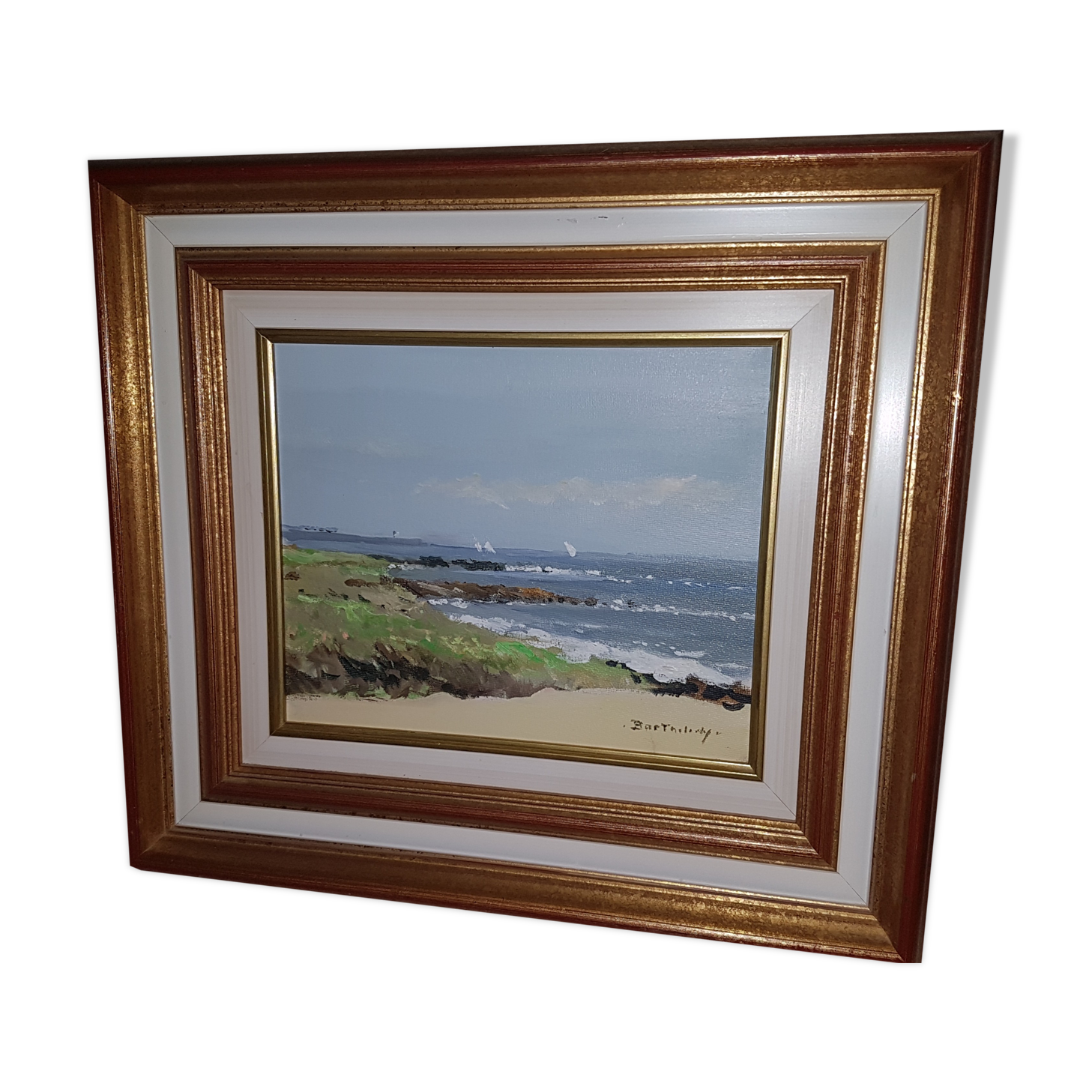 Oil painting la Côte sauvage (Vendée) Gérard Barthélemy