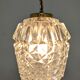 Vintage molded glass pendant lamp from the 50s/60s