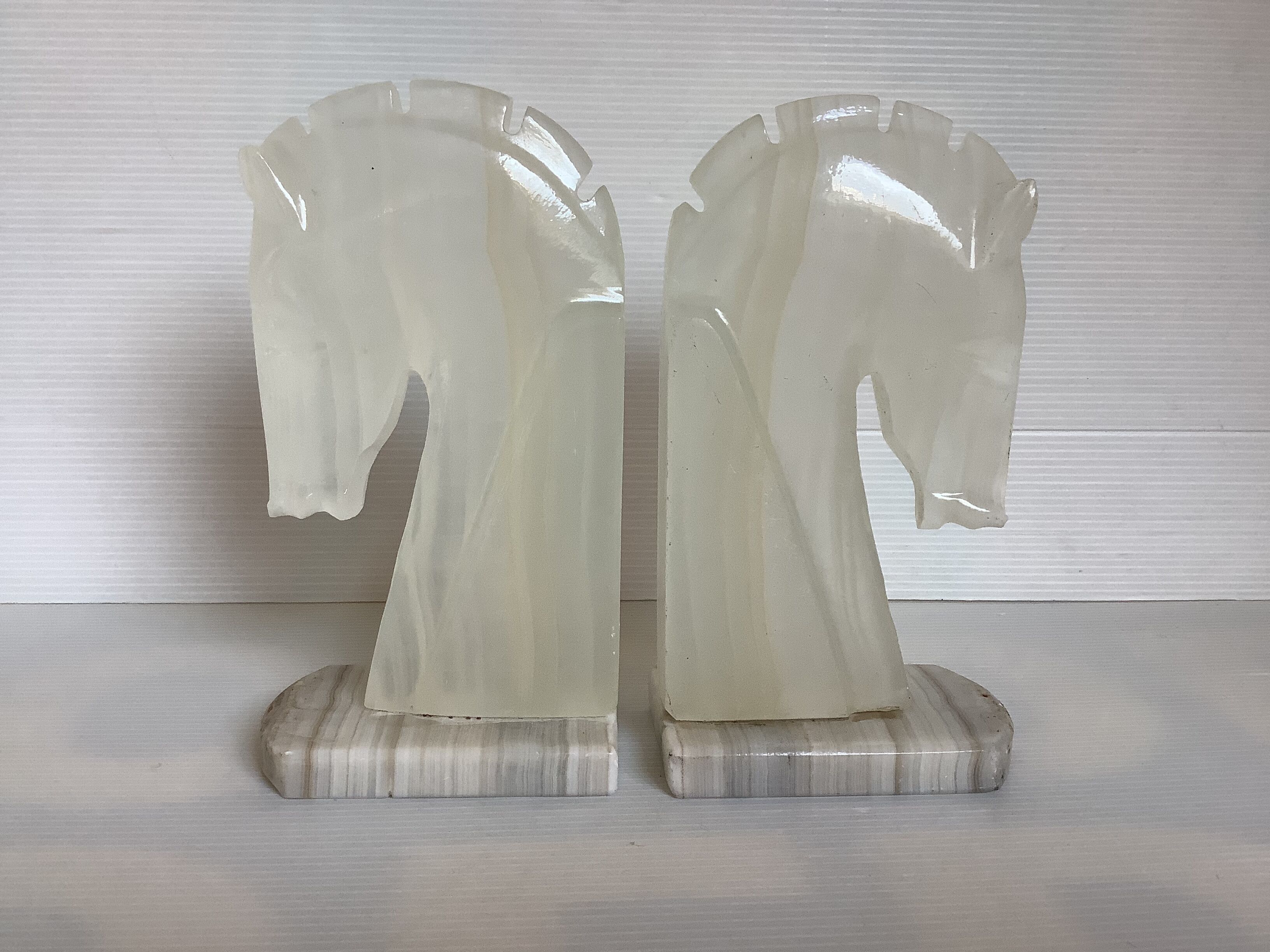 Pair of greenhouse books horses onyx