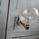 Vintage Space Age chrome wall light – Moulded glass globe