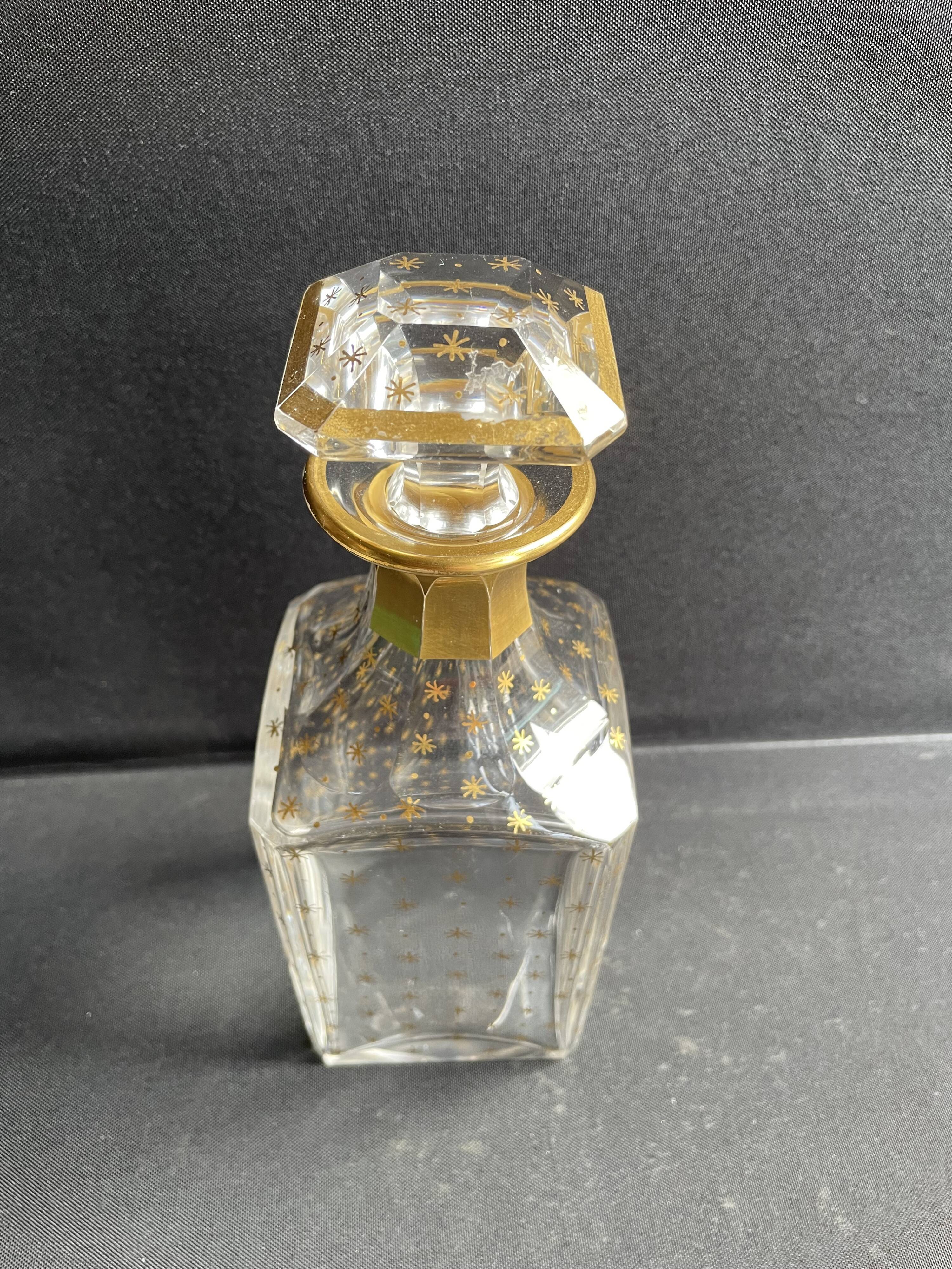 3345 – Baccarat Perfection Golden Decanter – 19th century