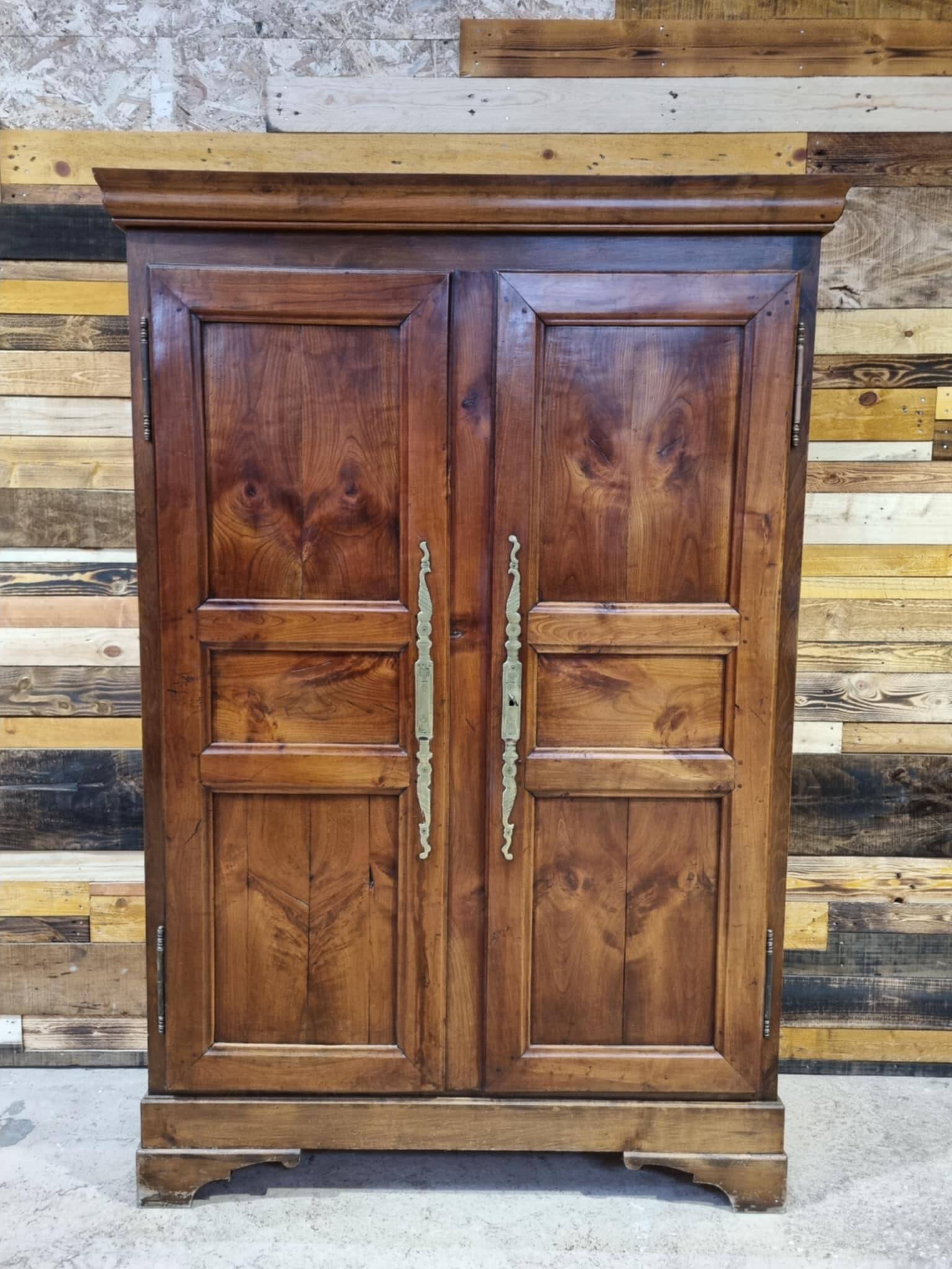 Antique cherry wood wardrobe