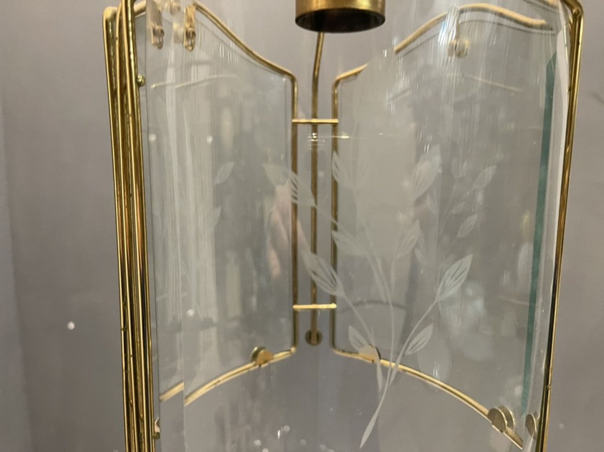 Italian glass brass pendant ceiling lamp