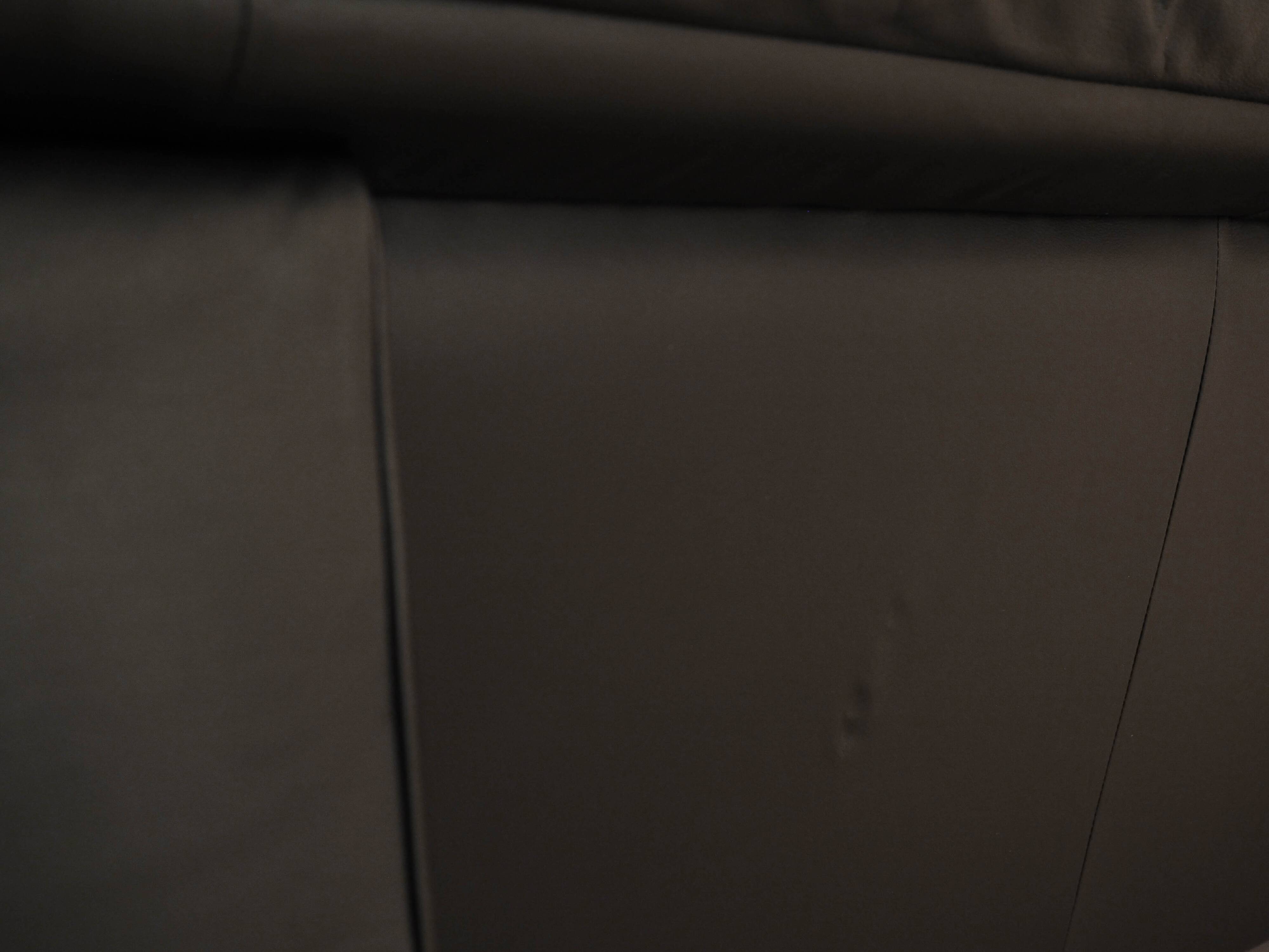 Black leather sofa, Italian design, 1960s, made in Italy