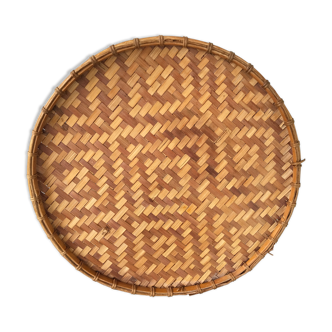 Braided bamboo platter 1970