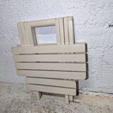 Small folding wooden stool