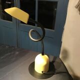 Lampe à poser bureau chevet vintage cocotte articulee jaune Delmas Montauban
