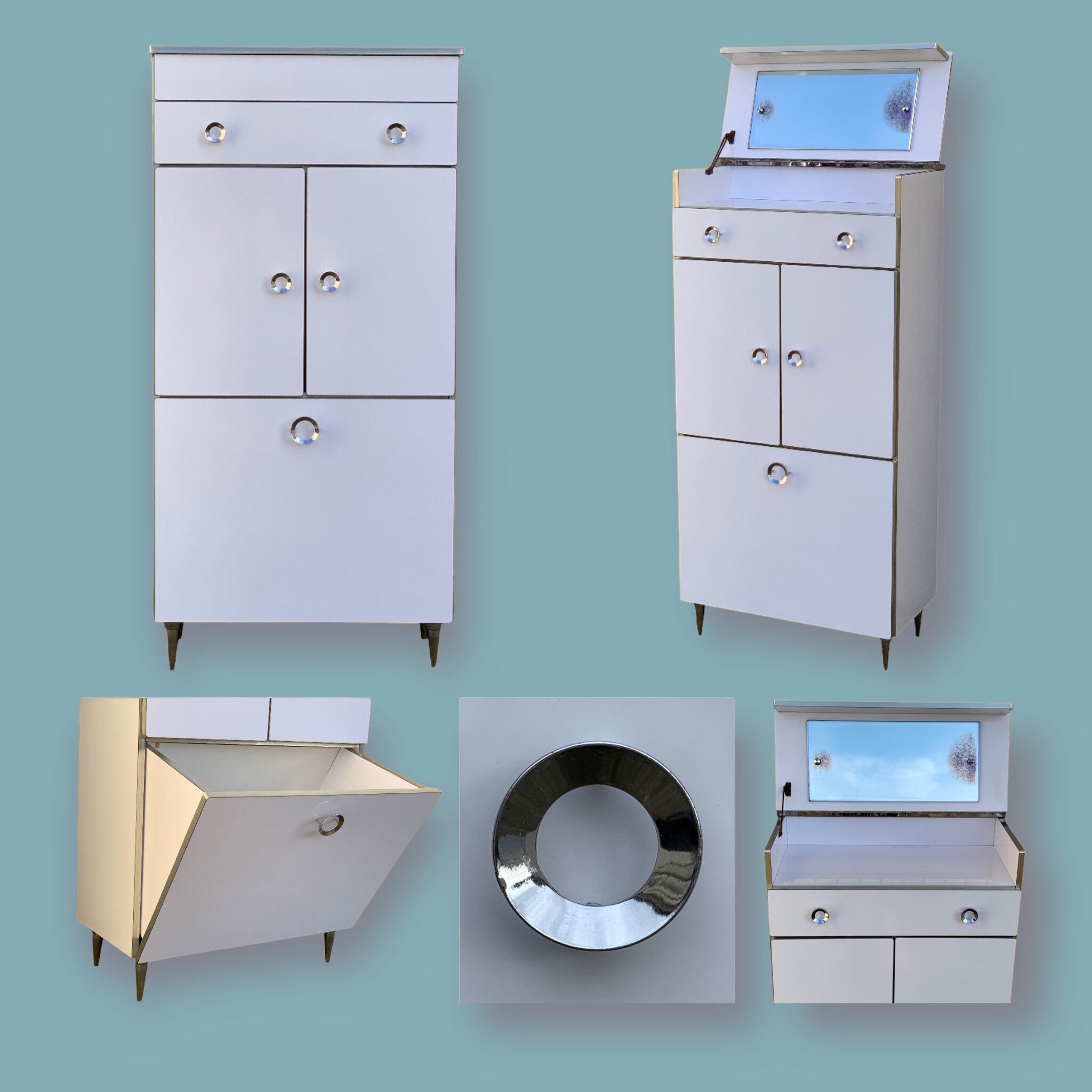 Vintage bathroom furniture Formica 1970