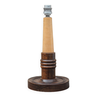 Lampe bois art déco style , pied de lampe bois vintage, lampe à poser