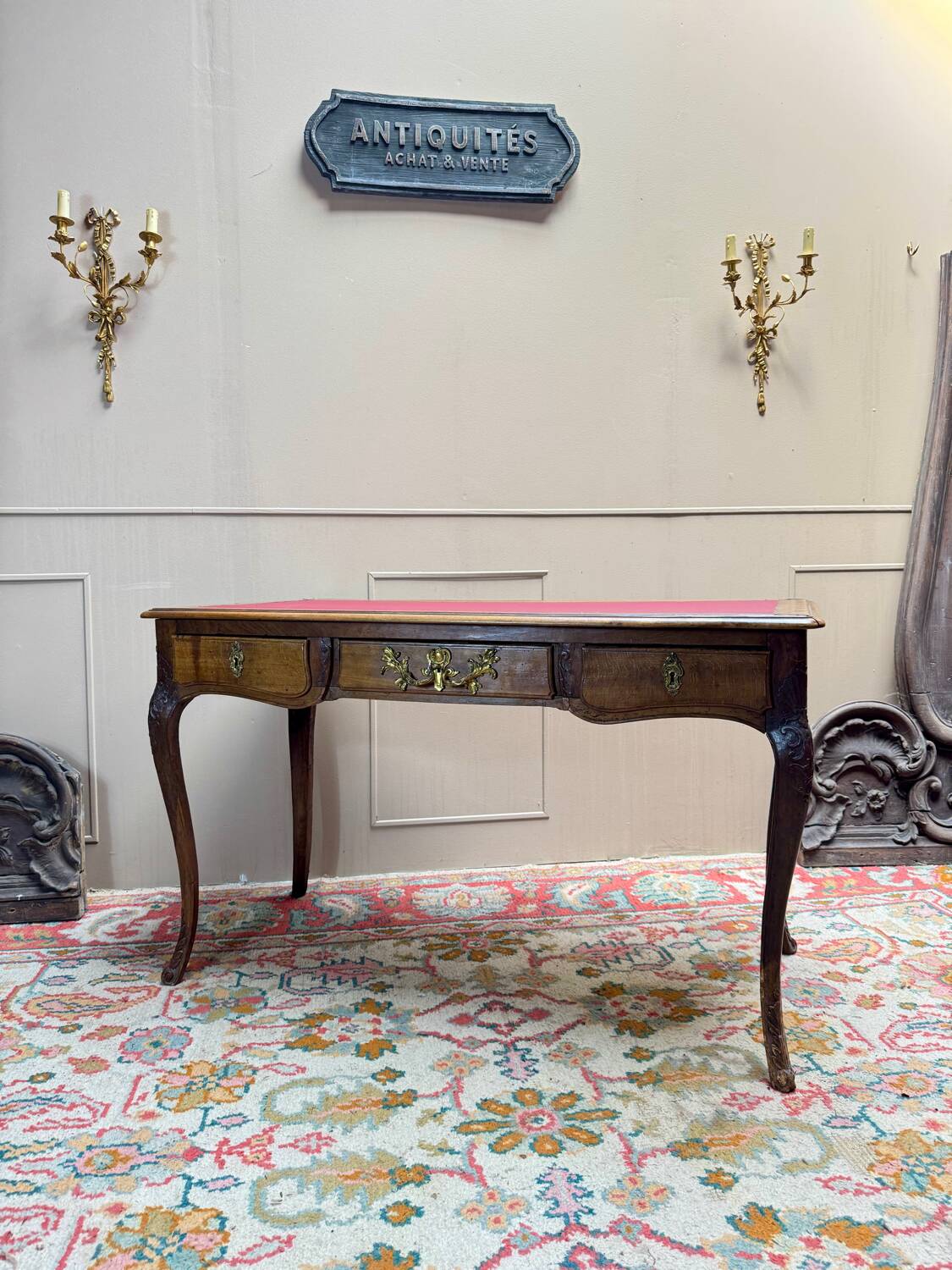 18th century Regency period natural wood desk