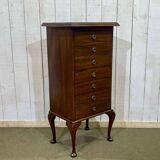 English mahogany music cabinet, early 20th century