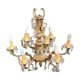 Old bronze chandelier/stamps and angel décor
