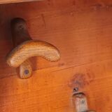 Vintage wooden wall coat rack