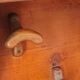 Vintage wooden wall coat rack
