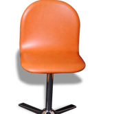 Chaise marron orangé vintage