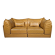 "Pagoda" sectional sofa for 2 in tan leather by De Sede DS-19, 1970s.