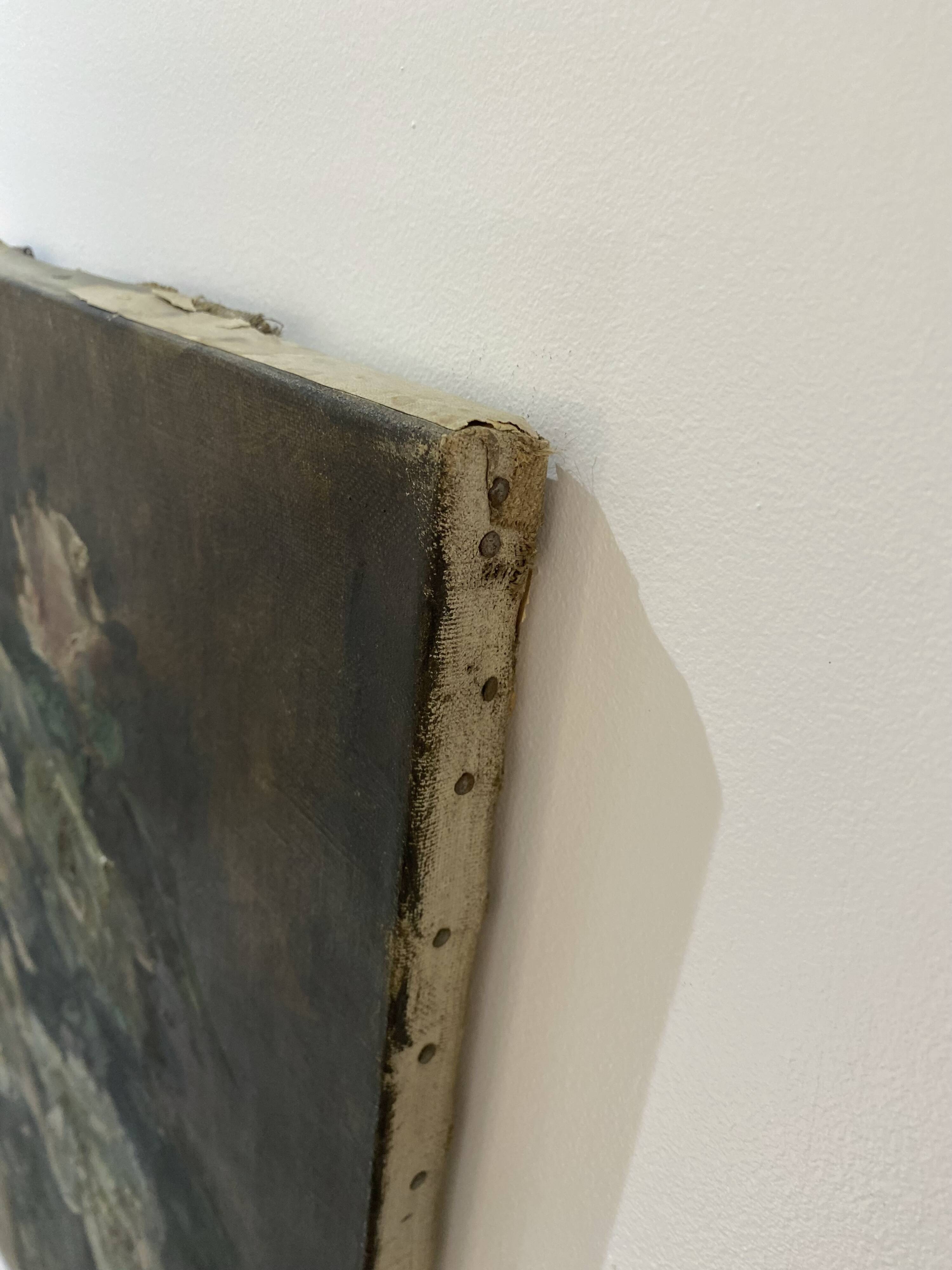 Oil on canvas bouquet of flowers 20th century