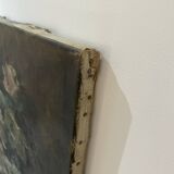 Oil on canvas bouquet of flowers 20th century