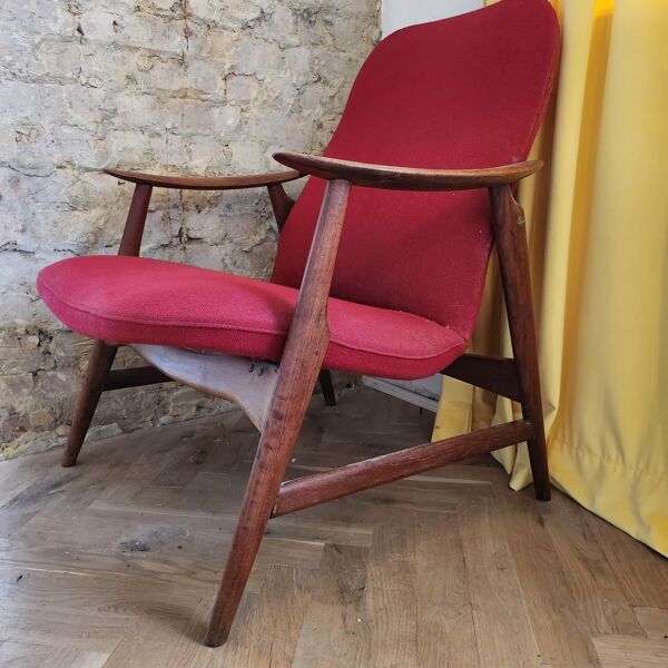 Fauteuil scandinave en teck