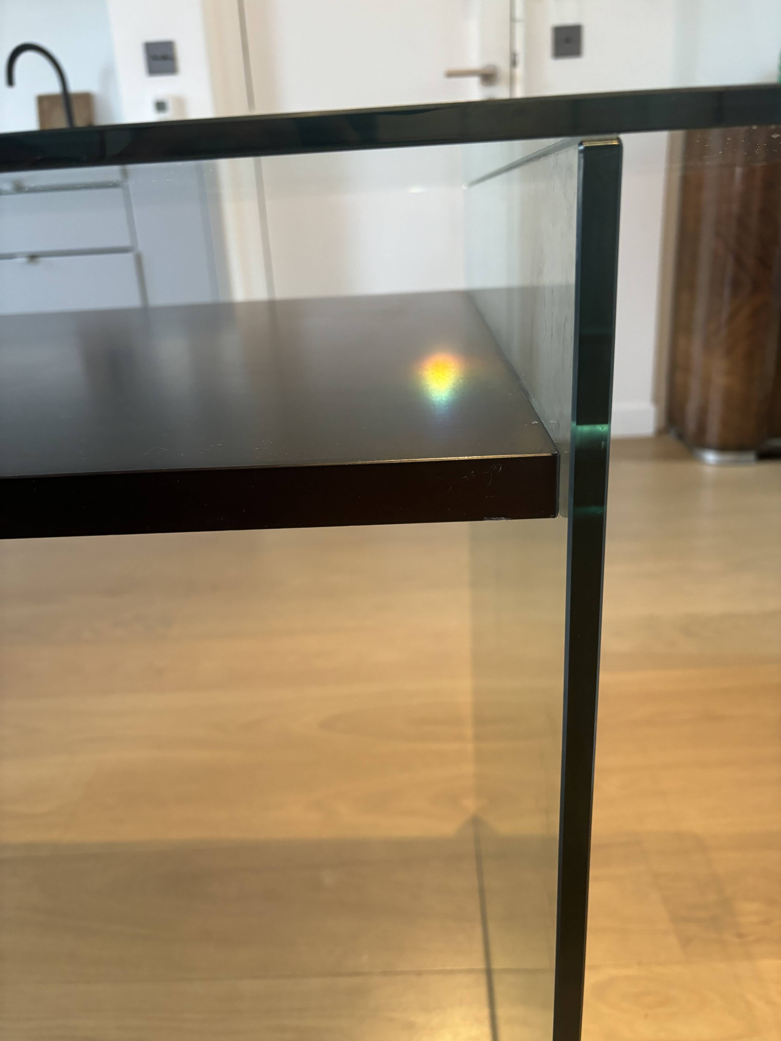 Artelano glass & wood desk