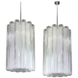 cylindrical suspensions with crystal glass by Doria, Germany, 1960s.