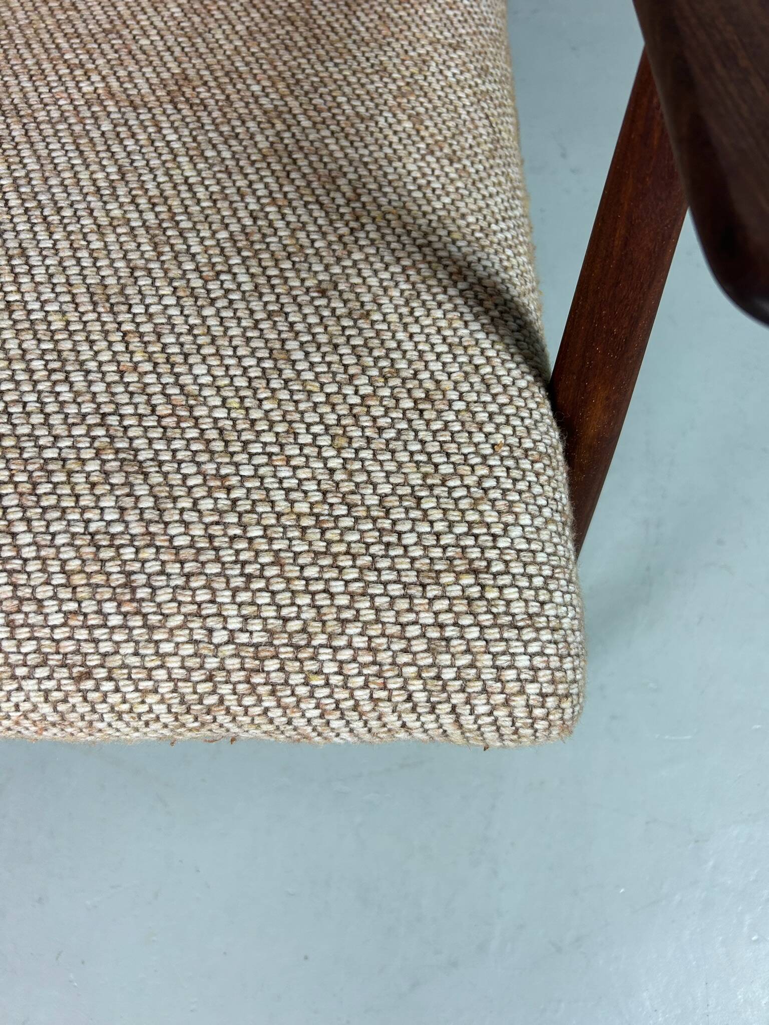 Danish teak armchair newly upholstered, 1960s