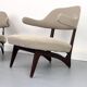 Lounge chairs with new fabric, 1950s, Set of 2