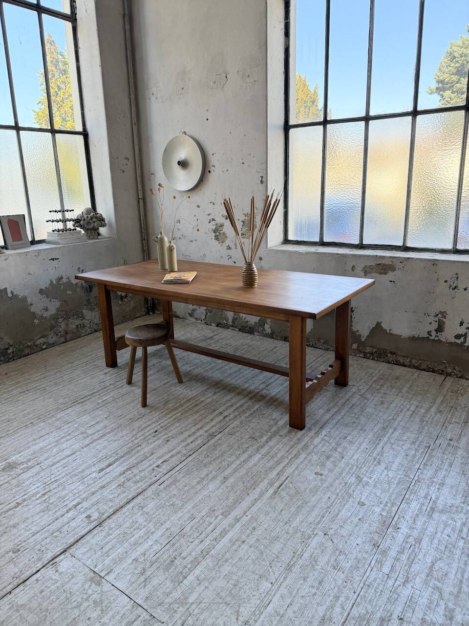 2m oak farmhouse table