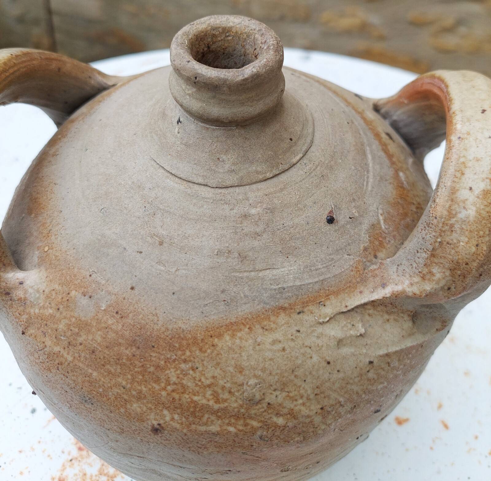 Stoneware jar from Puisaye, early 20th century.